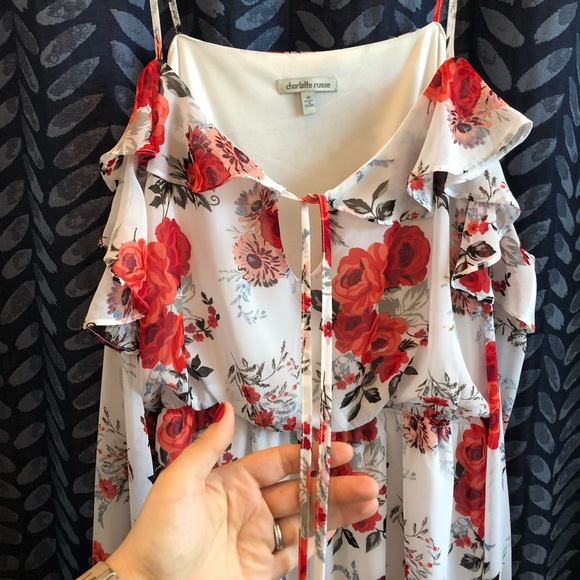 OFF THE SHOULDER FLORAL DRESS - Picture 4 of 5